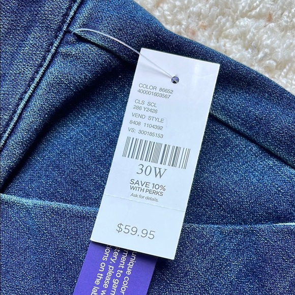 Catherines Dark Blue Flare & Wide Leg Jeans - Picture 3 of 6